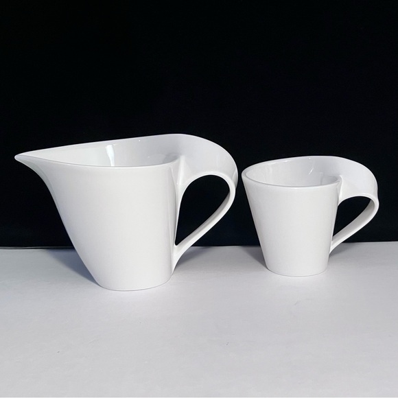 VILLEROY & BOCH New Wave CREAMER And ESPRESSO CUP / Dishwasher, Microwave Safe - Picture 1 of 12